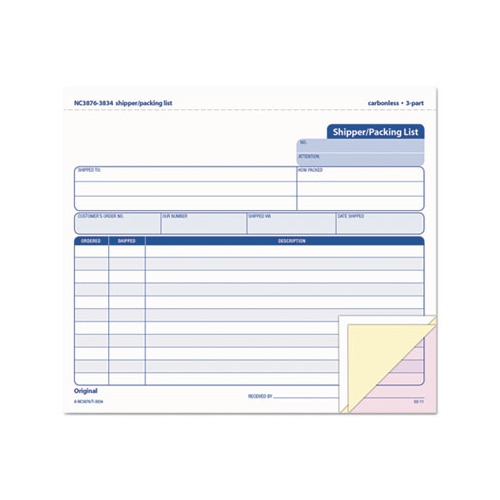 Snap-Off Shipper/Packing List