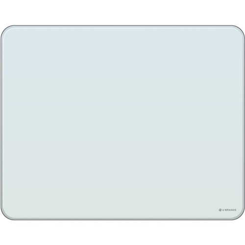 U Brands Glass Dry Erase Board, 16 x 20 Inches, White Frosted Non-Magnetic Surface, Cubicle Hooks and Marker Included (3032U00-01)