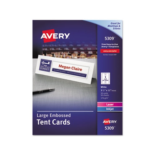 Large Embossed Tent Card
