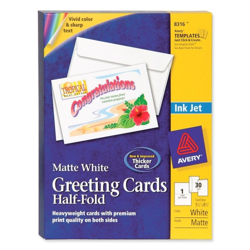 Avery Inkjet Greeting Card