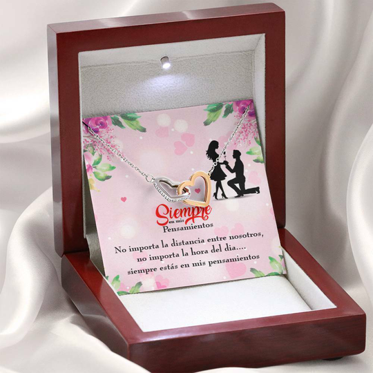 Siempre Ang Mis Pensamientos Inséparable Pendentif 18k Finition or Rose Surgical