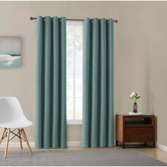 Total Blackout Window Panel Pairs-Aqua 52x95