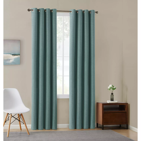 Total Blackout Window Panel Pairs-Aqua 52x108
