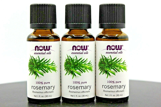 3 Pack! NOW Foods Rosemary 100% Pure Essential Oil, 1oz / 30ml each, BB 2025