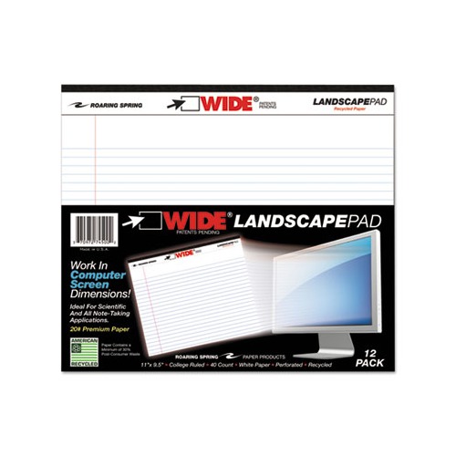 WIDE Landscape Format Writing Pad