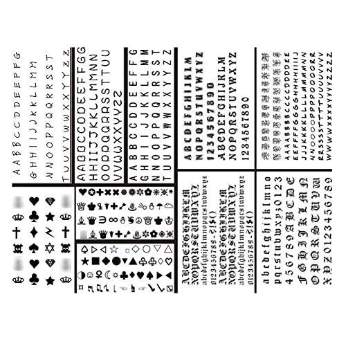 10 Sheet Alphabet Temporary Tattoo Stickers Art Font DIY Name Tattoo Kit English