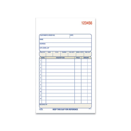 Three-Part Sales Book