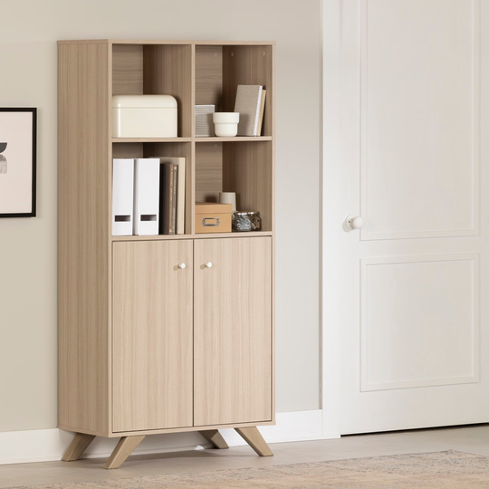 Helsy Light Elm Brown Office Cabinet