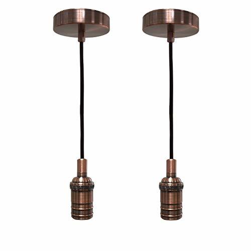 Royal Designs Hanging Pendant Lighting Vintage-Style Keyless Pendant Light Socke