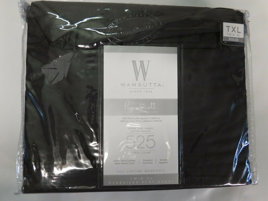 Wamsutta Pimacott 525 TC Twin XL OS Flat Sheet Dark Grey New