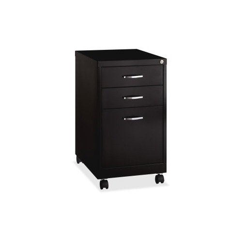Lorell Black 3-drawer Mobile Pedestal File