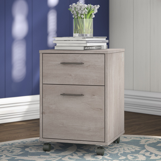 Key West Washed Gray 2 Drawer Mobile File Cabine