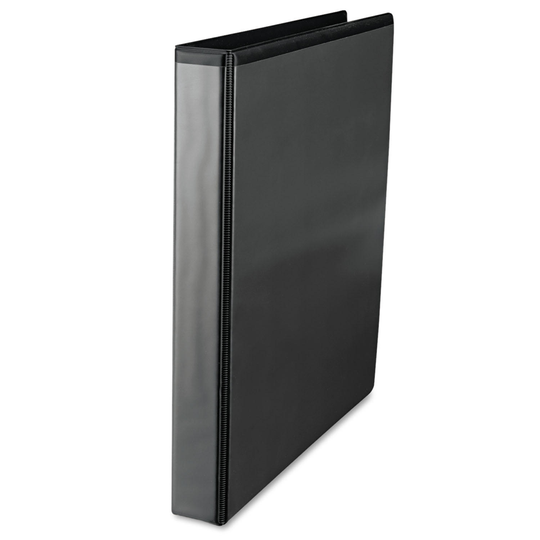 Universal® Slant-Ring Economy View Binder, 1" Capacity, Black