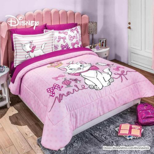 MARIE CAT COMFORTER SET REVERSIBLE TWIN SIZE SOFT ARISTOCATS GIRLS PINK 2 PCS