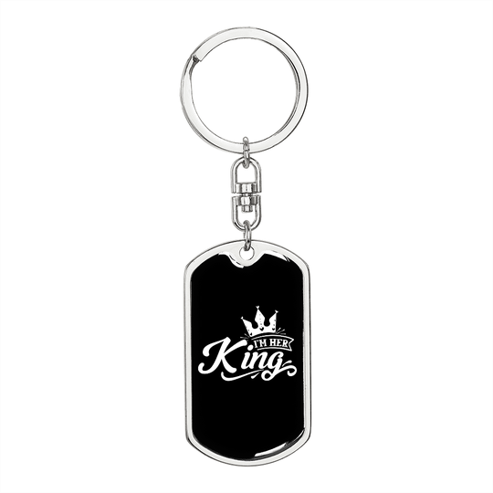 Pour Mon Femme I'M Elle King Noir Porte-Clé Acier Inoxydable Ou 18k Or Dog Tag