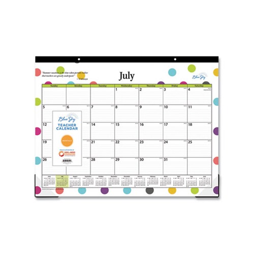 Teacher Dots Academic Year Desk Pad