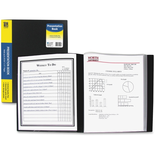 C-Line 12-Pocket Bound Sheet Protector Presentation Book