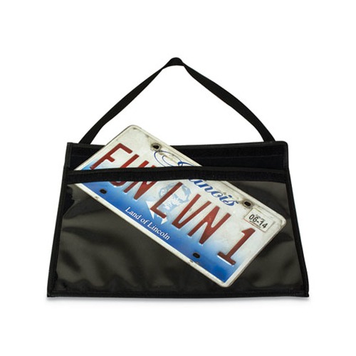 1-Pocket Shop Ticket Holder w/Strap and Black Stitching