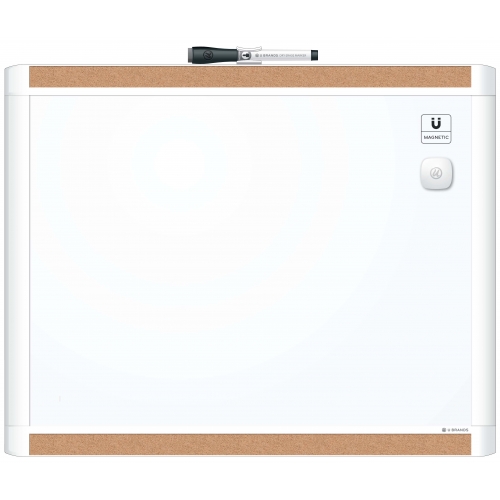 U Brands Magnetic PINIT Dry Erase Board, 20 x 16 Inches