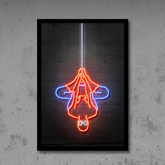 Spider Man Neon Portrait | LED Neon, Neon Sign Custom, Home Decor, Gift Neon