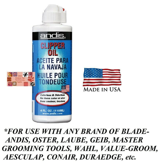 Andis PREMIUM Lubricating BLADE & Shear OIL Lube FOR AG,BG,A5,76,Wahl,Geib,etc