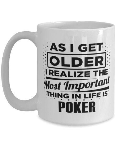 Funny Coffee Mug for Poker Fans - 15 oz Tea Cup For Friends Office Co-Workers