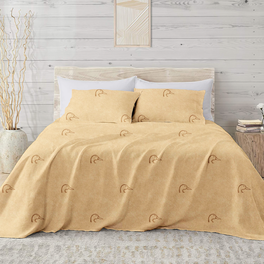 Ducks Unlimited Bed Sheet Set 4 Piece Percale Weave Full King Queen Twin Size