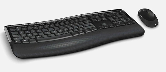 Microsoft Black Wireless Comfort Desktop Keyboard And Mouse 5050
