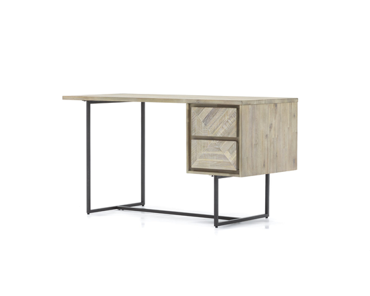 Contemporary Light Wood Writing Desk - Luna