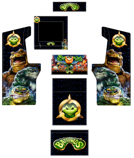 ARCADE1UP Legacy,ARCADE 1UP BattleToads ARCADE DESIGN Artwork Vinyl Graphics