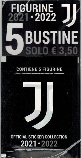 Juventus 2021-2022 Blister 5 Sticker Packs Official Collection