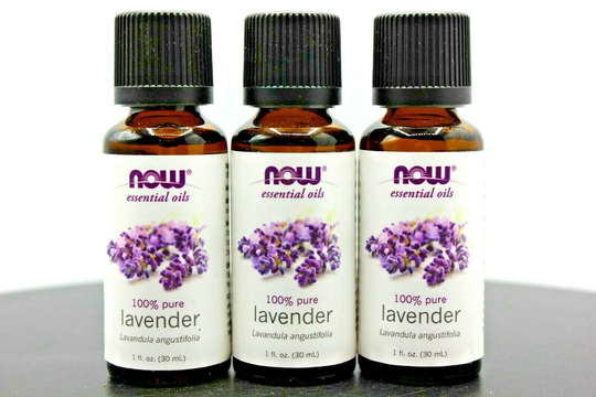 3 Pack! Now Foods Essential Oils 100% Pure Lavender Oil, 1oz each, BB 10/2024