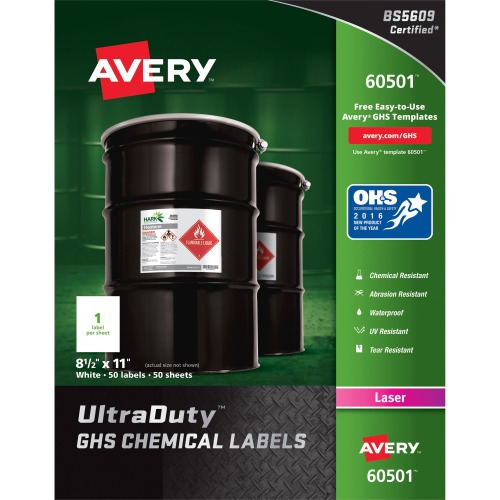 Avery UltraDuty Warning Label