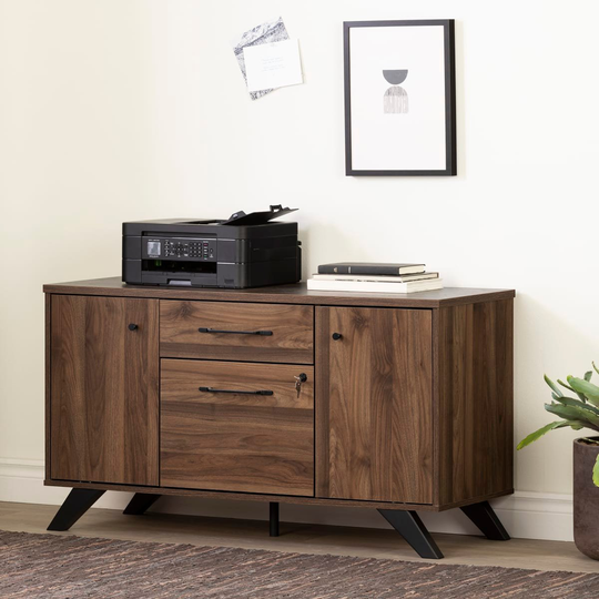 Helsy Walnut Brown Credenza