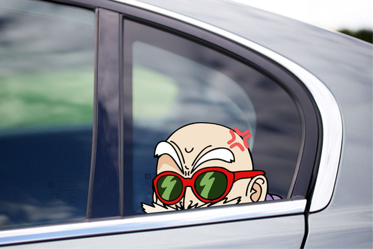 Master Roshi Peeking Bumper Window Vinyl Decal Anime Sticker Dragon Ball Z
