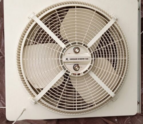 Vintage 20 inch EMERSON Window Fan Intake and Exhaust and Thermostatic Control