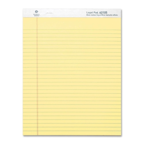 Business Source Micro-Perforated Legal Ruled Pads