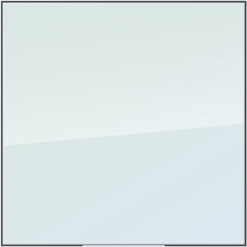 U Brands Glass Dry Erase Board, Only for use with HIGH Energy Magnets, 35" x 35" , White Frosted Surface, White Aluminum Frame (2825U00-01)