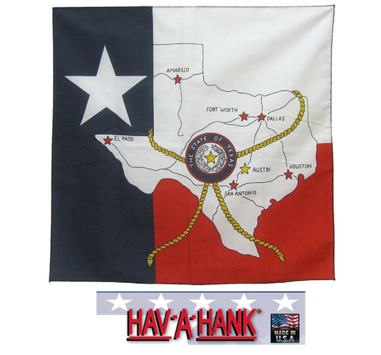 4-TEXAS USA MADE STATE MAP BANDANA FLAG Lone Star Scarf Face Mask Head Neck Wrap