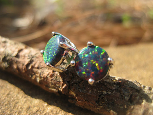 Haunted Mystical Eye of Shiva Opal Earrings of vast magickal powers of wealth