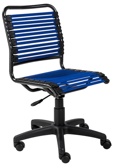 Euro Style Blue Bungie Allison Low Back Office Chair