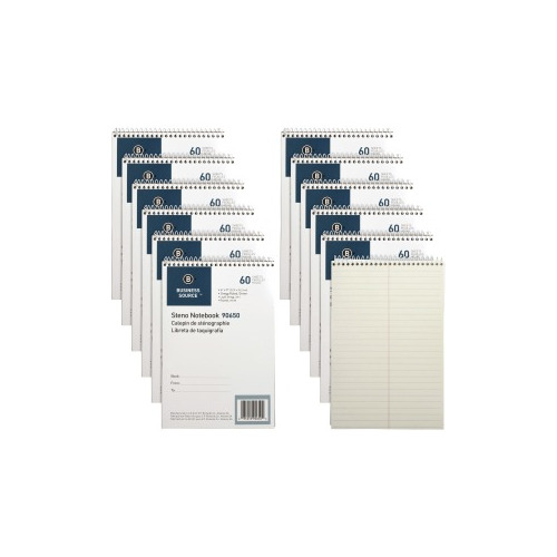 Business Source Green Tint Steno Notebook