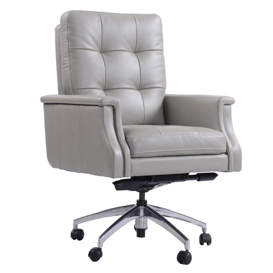Verana Gray Leather Desk Chair