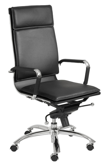 Euro Style Gunar Black Pro High Back Office Chair