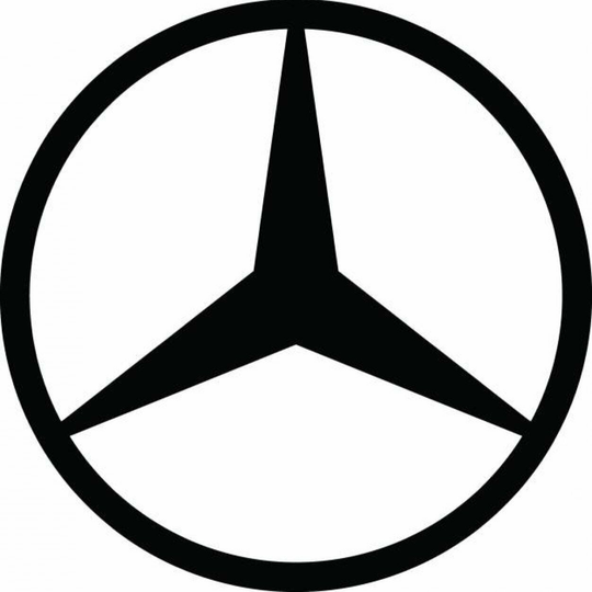2x Mercedes Logo Vinyl Decal Sticker Different colors & size for Car/Bike/Window