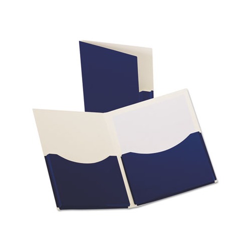 Double Stuff Gusseted 2-Pocket Laminated Paper Folder