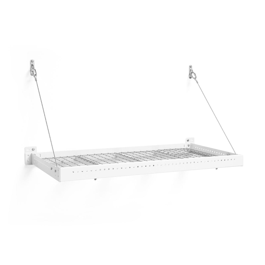 NewAge Products Pro Series 2 ft. x 4 ft. Wall Mounted Steel Shelf in White