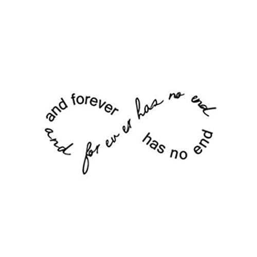 5 Sheets Black Infinity Temporary Tattoo Stickers Forever Tiny Wrist Clavicle Fa