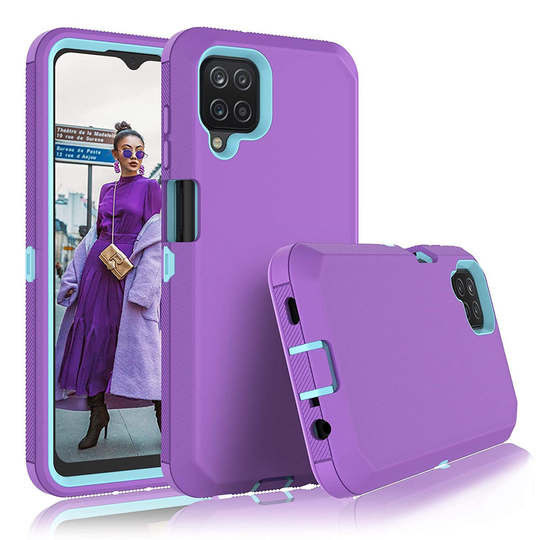 For Samsung Galaxy A12 Case, Heavy Duty Armor Rugged Shockproof Protective
