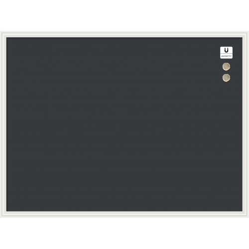 U Brands Magnetic Chalkboard, 40 x 30 Inches, White Decor Frame
